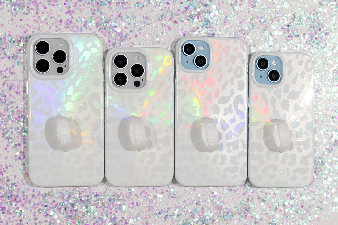 Four Opal Leopard Loopy Cases.