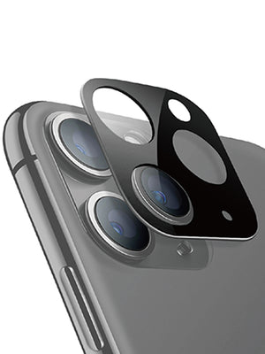 The Loopy Cases Black Solid Camera Tempered Glass for Apple iPhone 11 Pro models.