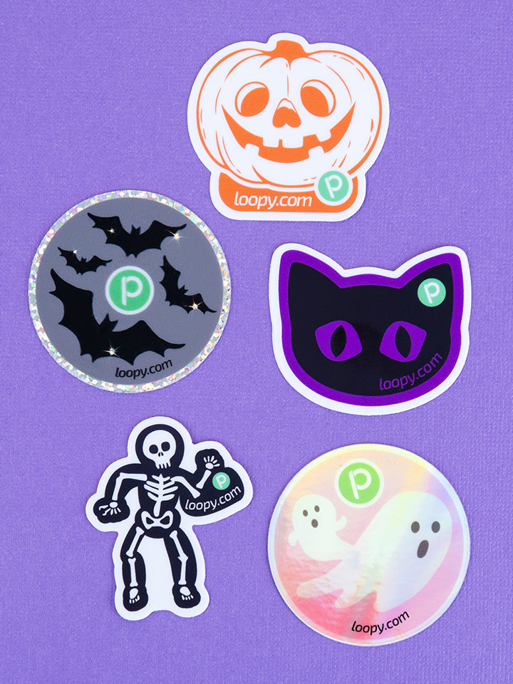 The Loopy Cases Halloween Sticker Pack. || feature-media