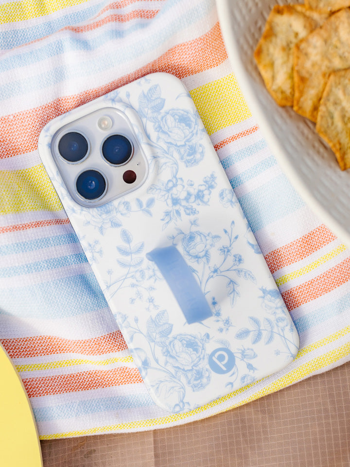 A Blue Toile Loopy Case. || feature-media