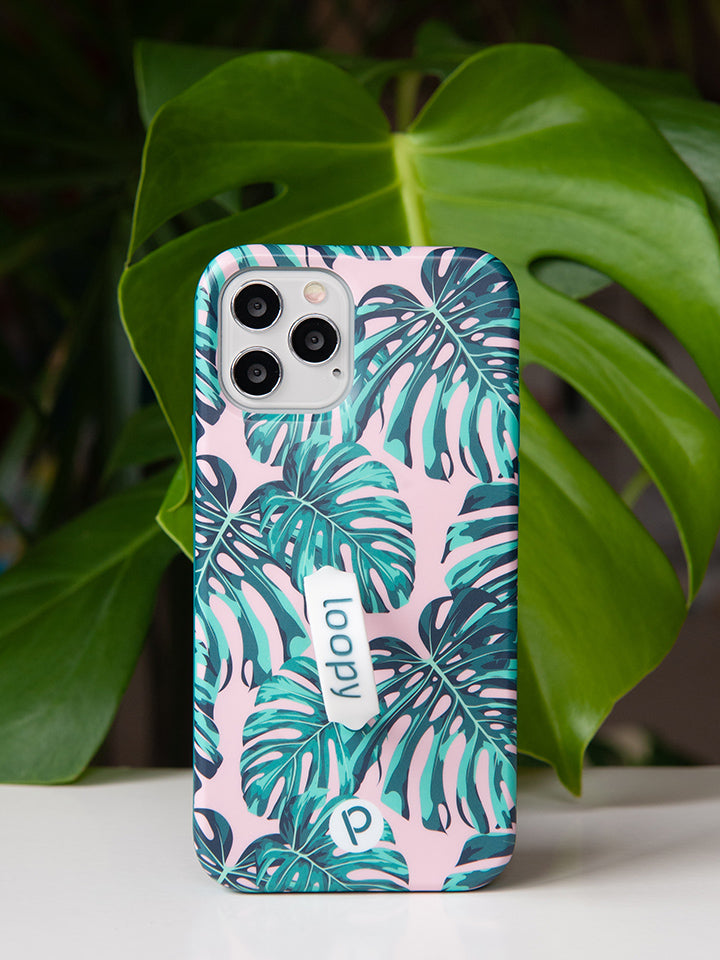 A Pink Monstera Loopy Case. || feature-media