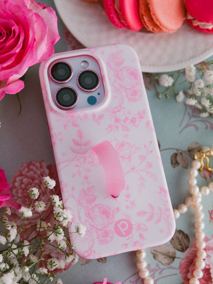 A Pink Toile Loopy Case.|| feature-media