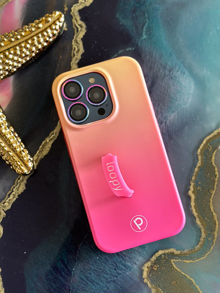 A Pink Lemonade Ombre Loopy Case.|| feature-media