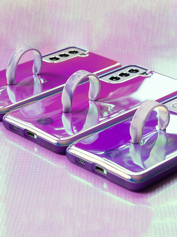 Three Violet Quartz Loopy Cases. || feature-media