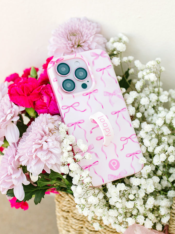 A Pink Bows Loopy Case. || feature-media