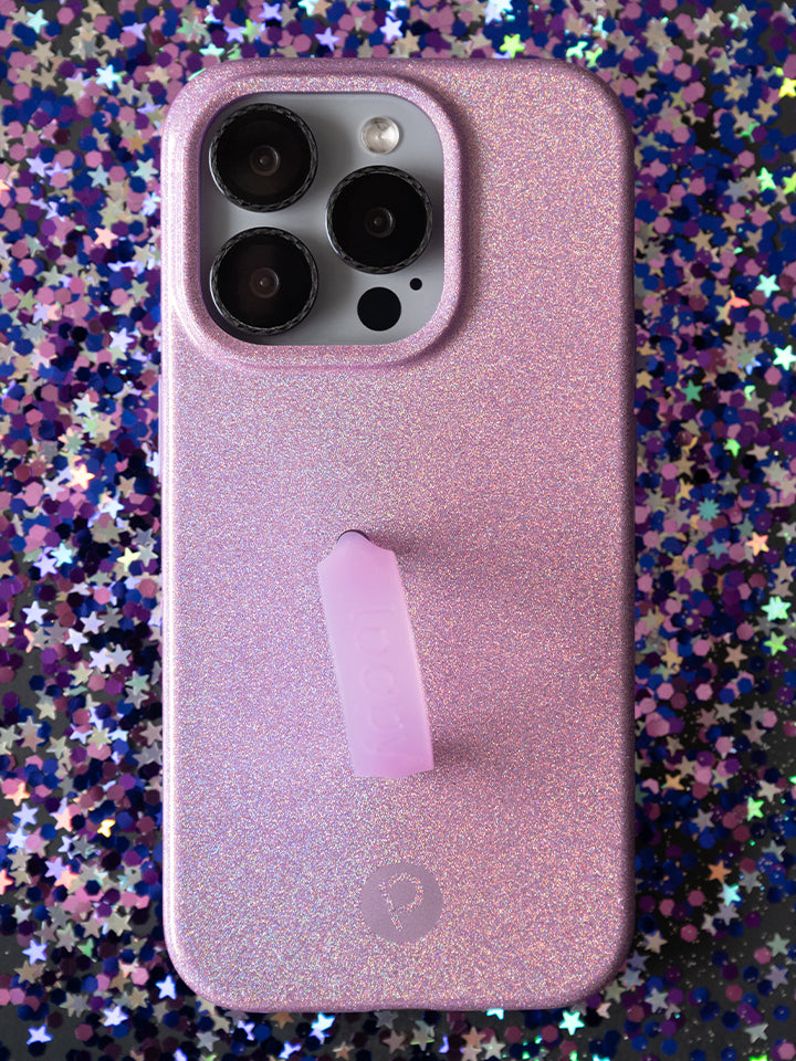 A Lavender Sparkle Loopy Case. || feature-media