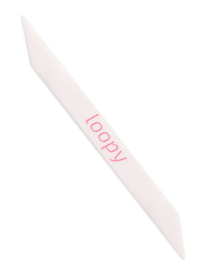 The Loopy Cases Ivory with Pink Text Super Loop.