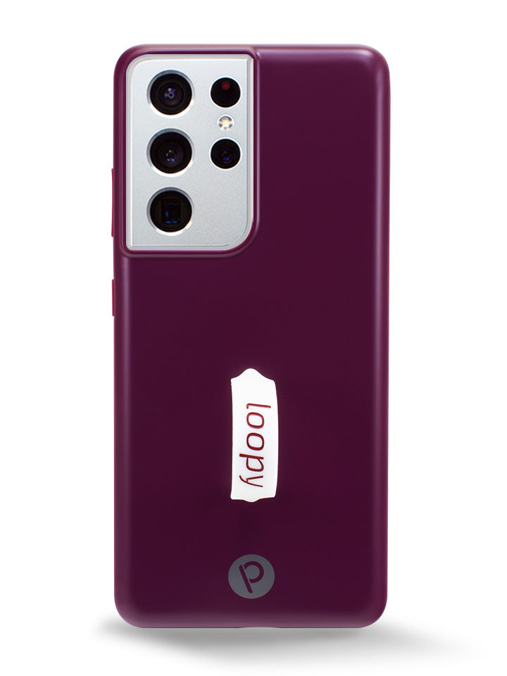 The Samsung Galaxy S21 Ultra Wine Loopy Case.