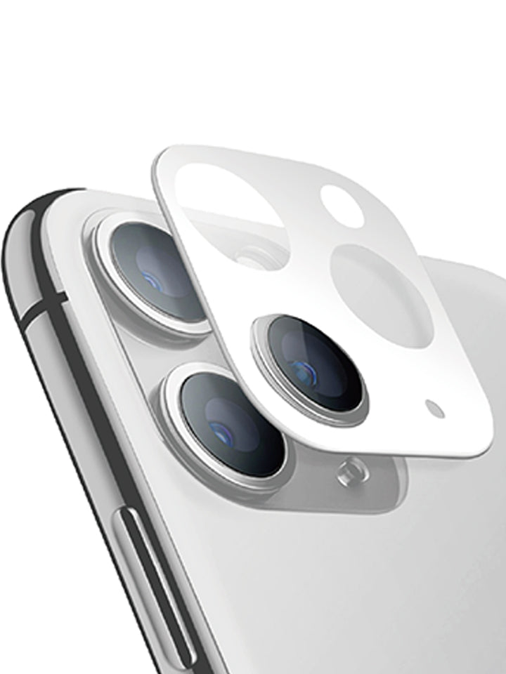 The Loopy Cases White Solid Camera Tempered Glass for Apple iPhone 11 Pro models.