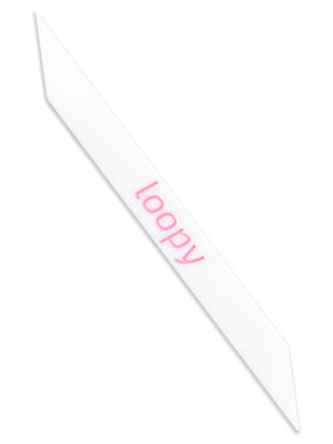 The Loopy Cases White with Pink Text Super Loop.